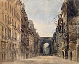 Thomas Girtin Famous Paintings - Paris Rue St Denis